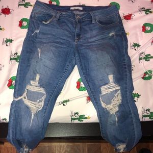 Charlotte Russe boyfriend jeans.